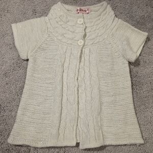 Pink Angel Sparkly White Cable Knit Sweater